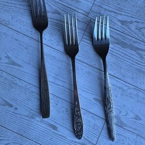 Classic Floral Pattern Stainless Steel Dining Forks - REPURPOSE PROJECTS